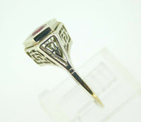 14k Gold Art Deco Filigree Ring with .60ct Genuine Natural Ruby (#J1876)