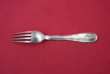 Lap Over Edge Acid Etched By Tiffany Sterling Dinner Fork w/ rhododendron 7 7/8"