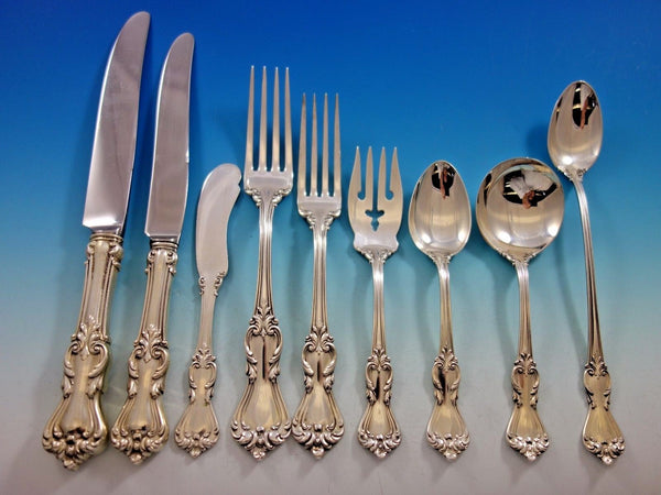 Marlborough by Reed & Barton Sterling Silver Flatware Set Service Dinner 115 pcs