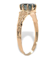 10k Yellow Gold .88ct Genuine Natural Montana Sapphire Ring Unheated (#7176)