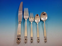 Royal Danish by International Sterling Silver Flatware Service Set 62 Pcs Dinner