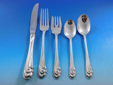 Dancing Surf by Kirk Sterling Silver Flatware Set for 12 Service 65 pieces