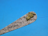 Hammered and Applied by D&H Sterling Silver Cocktail Fork 3 7/8" w/ Gold Grapes