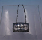 Williamsburg Shell by Stieff Sterling Silver Decanter Label "Sherry" (#4935)