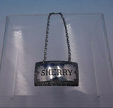 Williamsburg Shell by Stieff Sterling Silver Decanter Label "Sherry" (#4935)