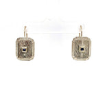 14k White Gold Genuine Natural Sapphire Earrings (#J5526)