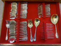 Chrysanthemum by Durgin Sterling Silver Flatware Set Service 300 Pieces Massive