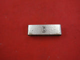 Lebolt Sterling Silver Napkin Ring with Applied Monogram "D" 3" x 7/8" x 7/8"