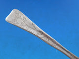 Lap Over Acid Etched by Tiffany Sterling Silver Place Soup Spoon Flowers 7" #3