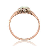 9k Rose Gold Australian Oval Opal Victorian Ring Size 5.25 Jewelry (#J6784)