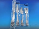 Grande Baroque Wallace Sterling Silver Flatware Set Service 64 pc Dinner XL New
