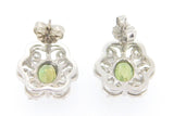 14k Gold Earrings with 1.6ct Genuine Natural Alexandrites and Diamonds (#J648)