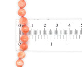 Genuine Natural Coral Bead Necklace w/ 6mm Beads 14k Gold Clasp 18 3/8" (#J7579)