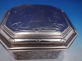Crichton Bros LAC English Estate Sterling Silver Box Engraved Birds London #6509
