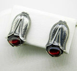 Georg Jensen 2007 Garnet Sterling Earrings (#J4653)