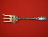 Chrysanthemum by Durgin Sterling Silver Salad Serving Fork Gold Washed 11 3/4"