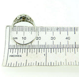 Art Deco 18k White Gold Genuine Natural Diamond Filigree Ring .29ct (#J863)