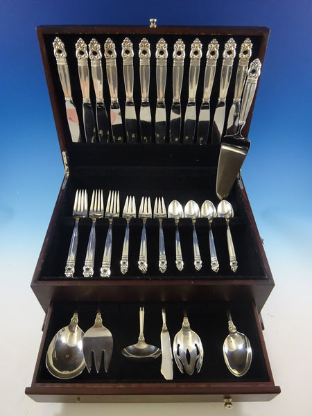 Royal Danish by International Sterling Silver Flatware Set Service 55 Pcs Dinner