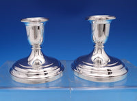 Old Maryland Plain by Kirk Sterling Silver Candlestick Pair #6 3 3/4" (#8107)