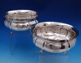 J. Tostrup Norwegian .830 Silver Serving Bowls Pair 4" x 7 1/2" 28 ozt. (#8270)