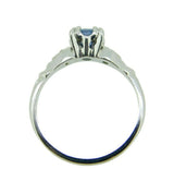 Platinum .49ct Genuine Natural Sapphire and Diamond Ring (#J4590)