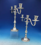 Gadroon by Unknown Sterling Silver Candelabra Pair 3-Light Reproduction (#6810)