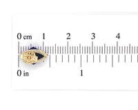 14k Gold Genuine Intarsia Stud Earrings Diamond Shaped Opals Inlaid Lapis #J6961