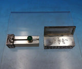.800 Silver Lipstick Case w/ Green Onyx and Mirror Hand Engraved 2 1/4" (#6809)