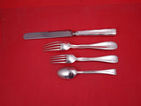 Lap Over Edge Plain by Tiffany & Co. Sterling Dinner 4-piece Setting