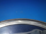 Beaded by Ei English Sterling Silver Round Salver Tray with Coat of Arms (#5998)