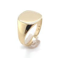 10k Yellow Gold Blank Rounded Square Signet Ring Men's Jewelry Size 6 (#J6415)