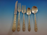 Bridal Bouquet by Alvin Sterling Silver Flatware Set For 12 Service 64 Pieces