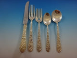 Bridal Bouquet by Alvin Sterling Silver Flatware Set For 12 Service 64 Pieces