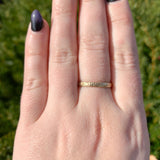 14k Yellow Gold Wedding Band Ring with Flowers Size 9.25 Jewelry (#J7073)