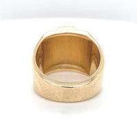10k Gold Men's Ring w/ Ruler and Genuine Natural Diamond Accents Size 9.5 #J6637