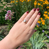 9k Yellow Gold Vintage Genuine Natural Opal Ring Size 6.75 (#J6934)