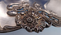 Black Starr & Frost Sterling Silver Fruit Bowl Poppy Motif #1134 12" (#7840)