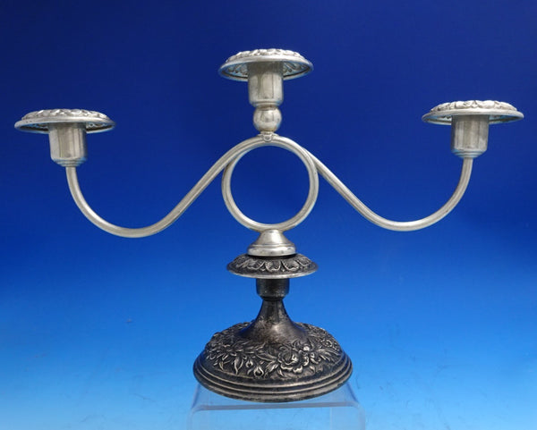 Repousse by Kirk Sterling Silver Candelabra 3-Light #109 Weighted (#8611)
