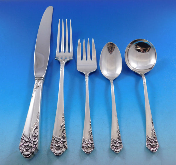 Ecstasy by Amston Sterling Silver Flatware Set for 8 Service 41 pcs Dinner Size