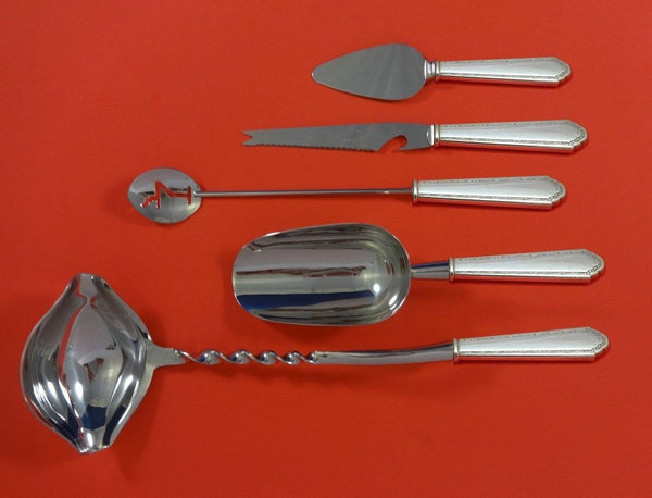 William and Mary by Lunt Sterling Silver Cocktail Party Bar Set 5pc Custom Made