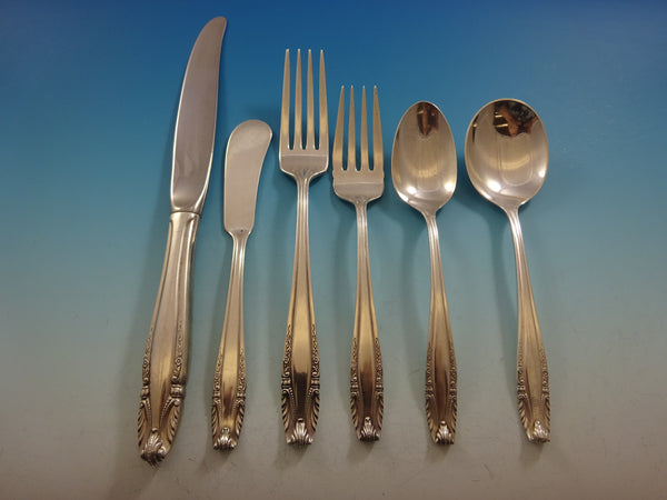 Stradivari by Wallace Sterling Silver Flatware Set For 12 Service 75 Pieces