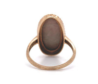 10k Yellow Gold Genuine Natural Mother of Pearl Shell Cameo Ring (#J6301)