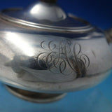 Danish .934 Silver Tea Pot Individual w/Wood Handle and Finial 4" x 8 1/4" #5511