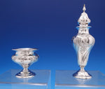 Floral by Shreve Sterling Silver Salt Dip and Pepper Shaker Set 2pc (#7768)