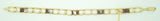 14k Gold Specialty Barrel Cut Genuine Natural Garnet Bracelet (#J2569)