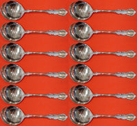 Georgian Rose by Reed & Barton Sterling Silver Cream Soup Spoon Set 12 pcs 6"
