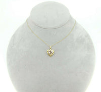 14k Yellow Gold Heart 2.39ct Genuine Natural Morganite Pendant (#J768)