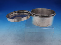 German .833 Silver Jewelry Box Round Hinged Lid Dutch Hatchet Remark BC (#6612)