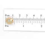 14k Yellow Gold Oval Genuine Natural Australian Opal Stud Earrings (#J7050)