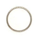 18k White Gold Band with Chevron Hand Engraving Size 5 Jewelry (#J5989)
